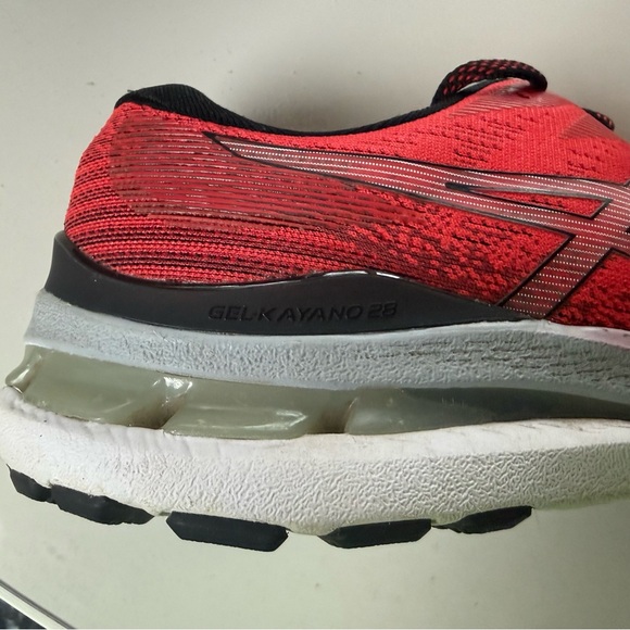 ASICS Gel Kayano Athletic Running Training Walking Sz 9.5 Red Lace Up Sneakers - Picture 9 of 10